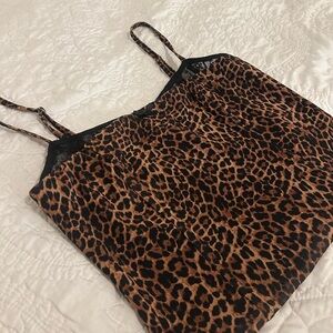 Edikted Edin Leopard Print Mesh Bra Top